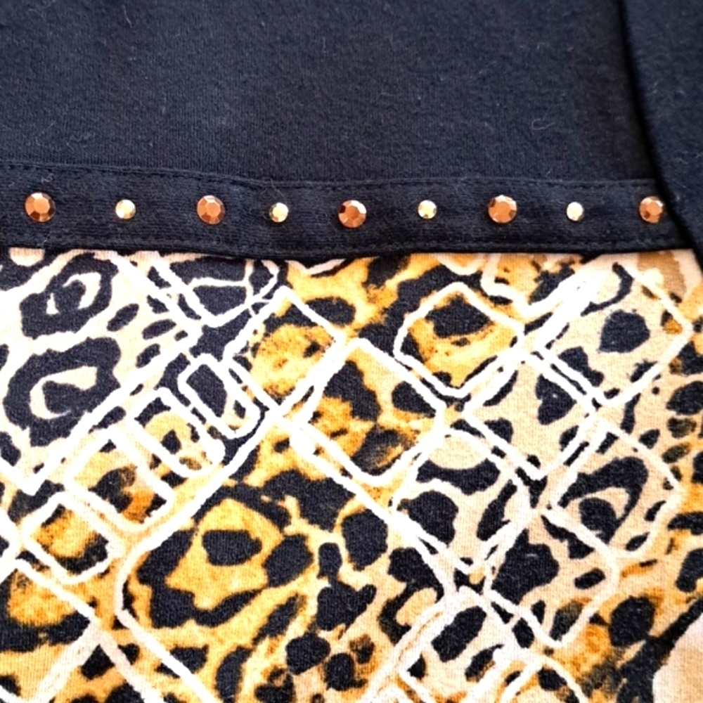 Alfred Dunner Black and Tan Blazer with Bold Design Size 12 - Picture 9 of 11
